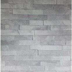 3D Effect Slate Grey Stone Wall Brick Wallpaper Vinyl Glitter Shimmer Arthouse