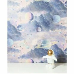 Arthouse Glitter Planets Wallpaper Purple Pink Blue Shimmer Cosmos Kids Vinyl -ARTHOUSE SHOP 15625735 4