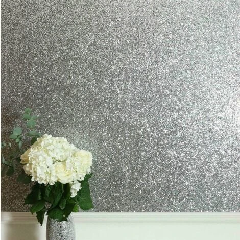 Arthouse Sequin Shimmer Silver Glitter High Shine Plain Textured Shiny Wallpaper 1 Arthouse Sequin Shimmer Silver Glitter High Shine Plain Textured Shiny Wallpaper