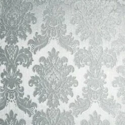 Opulence Silver Wallpaper Arthouse Metallic Foil Damask Textured Vinyl Embossed