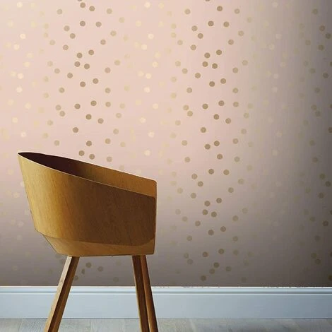 Arthouse Wallpaper Dotty Blush Rose Gold 685000 Full Roll, Pink 2 Arthouse Wallpaper Dotty Blush Rose Gold 685000 Full Roll, Pink - Image 2
