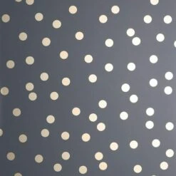 Arthouse Wallpaper Dotty Charcoal Rose Gold 685001 Full Roll, Blue