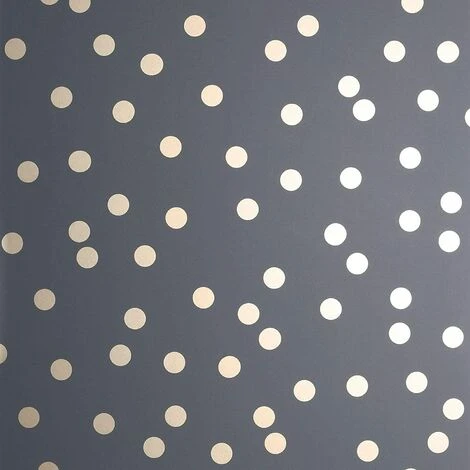 Arthouse Wallpaper Dotty Charcoal Rose Gold 685001 Full Roll, Blue 1 Arthouse Wallpaper Dotty Charcoal Rose Gold 685001 Full Roll, Blue