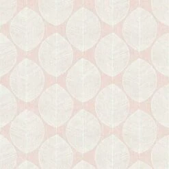Arthouse Scandi Leaf Outline Geometric Blush Pink White Nature Wallpaper 908200