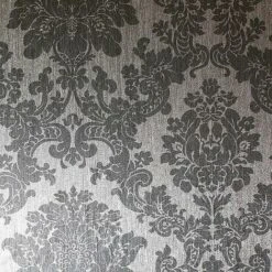 Foil Damask Silver Wallpaper Arthouse Classic Metallic Textured Vinyl Shiny