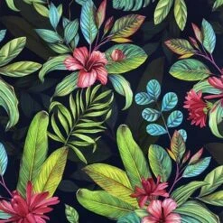 Arthouse Tropical Paradise Textured Wallpaper (One Size) (Multicoloured)