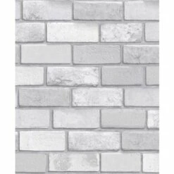 Arthouse Diamond Brick Silver Glitter Textured Vinyl Wallpaper Modern Wallpaper